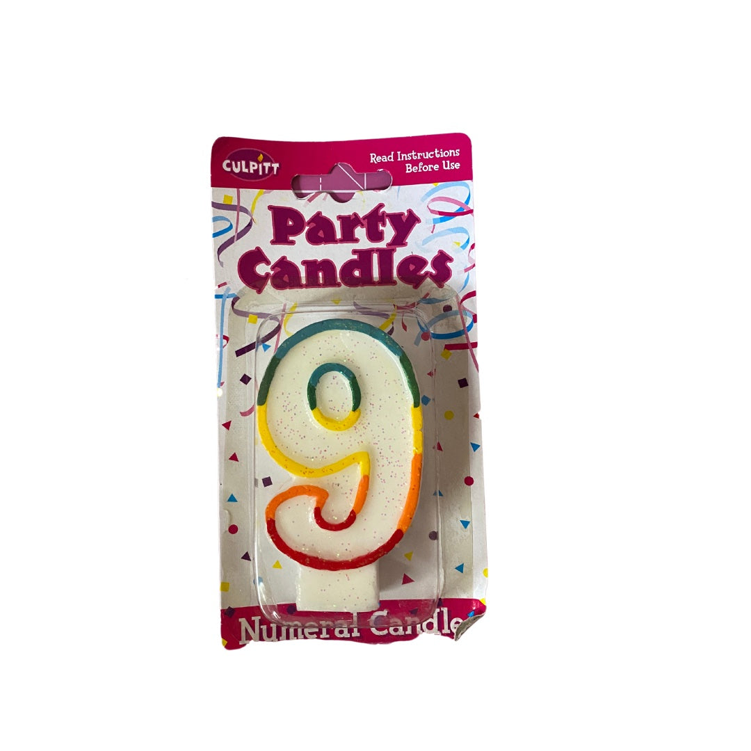 Number 9 Party Candle