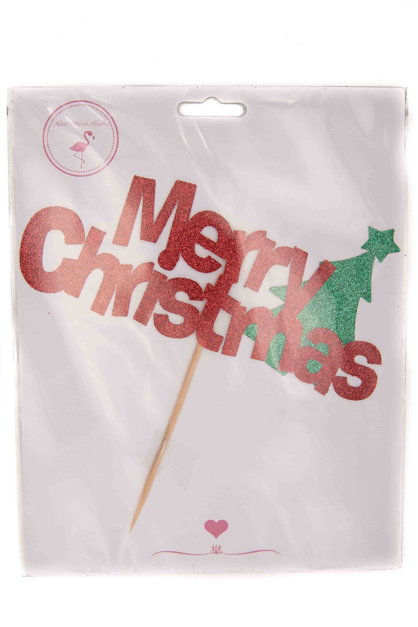 Glitter Card Topper - Merry Christmas