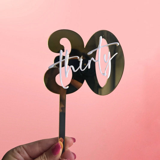 Double Layer Number & Text Topper
