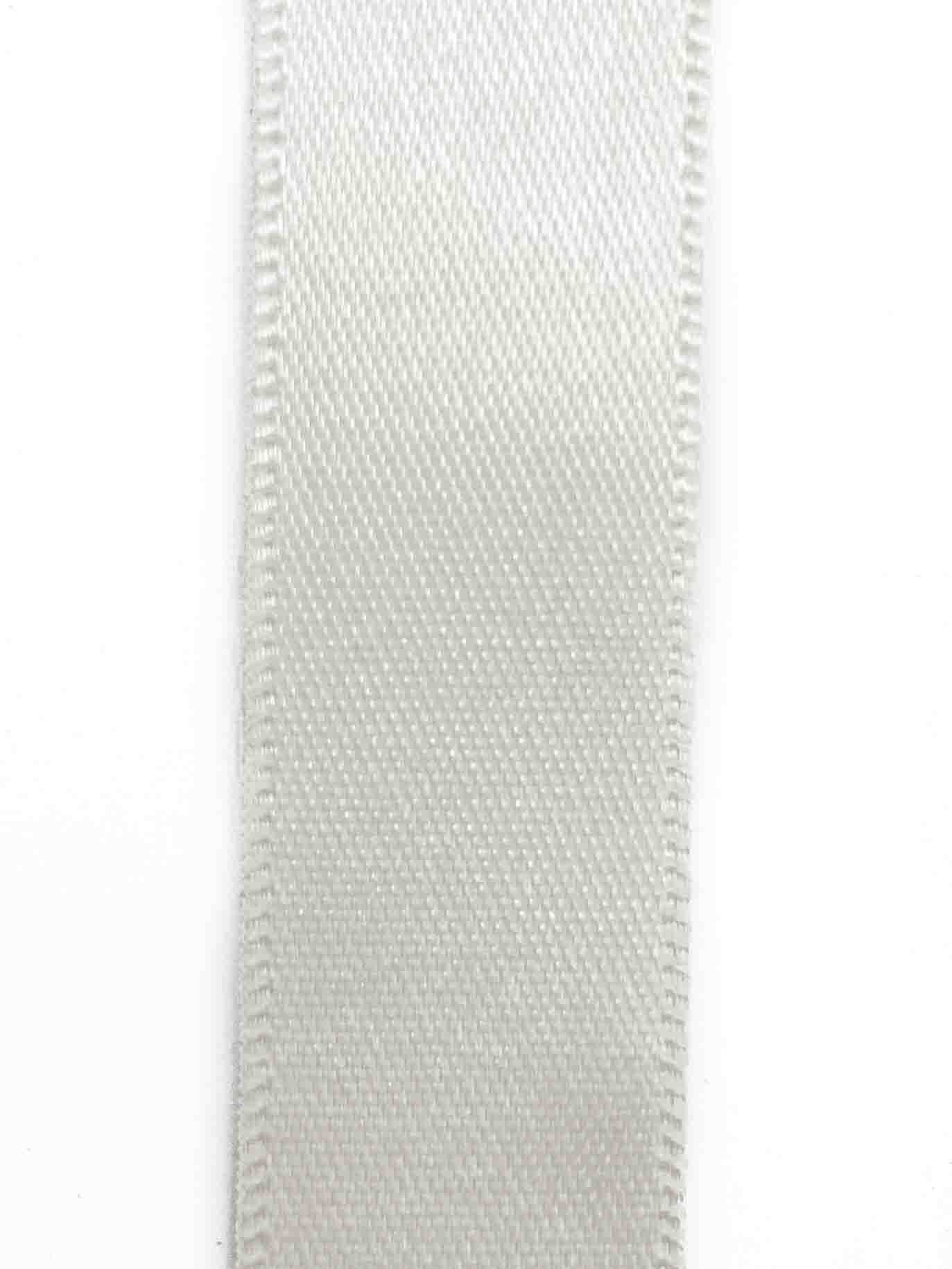 White Double Sided Satin Ribbon - 15mm