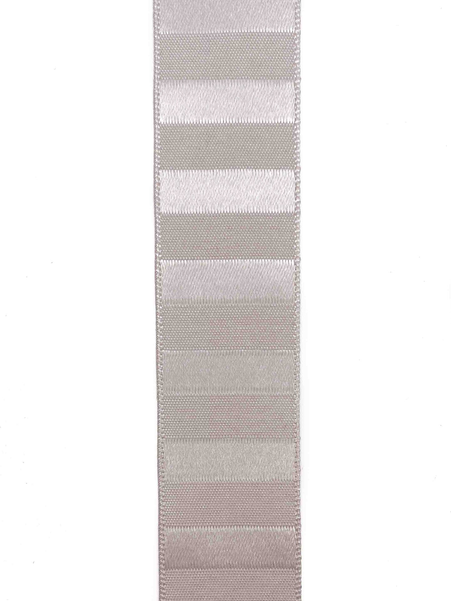 Silver Grey Striped Satin Ribbon - 15mm