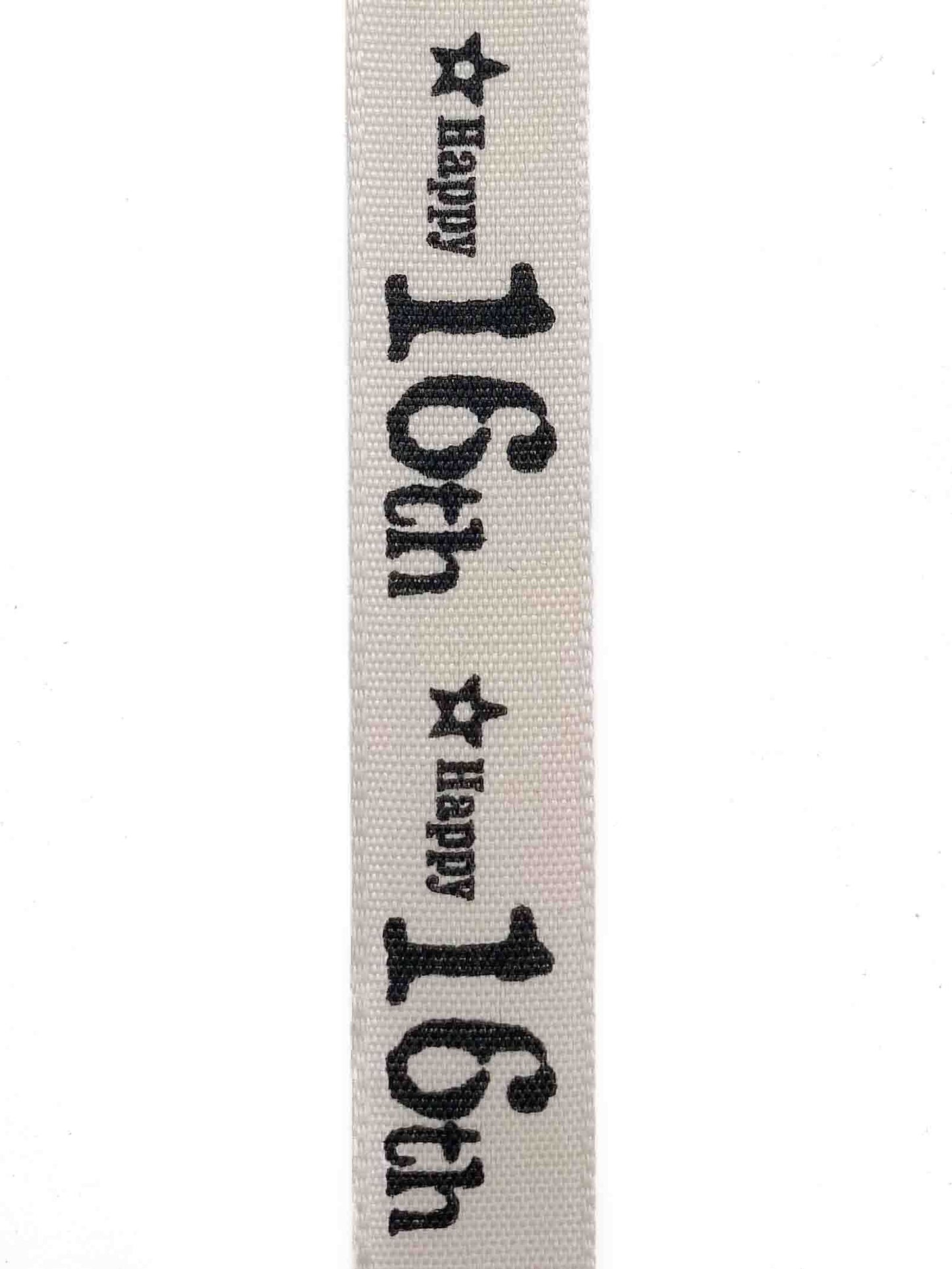 Happy 16th Ribbon - 15mm