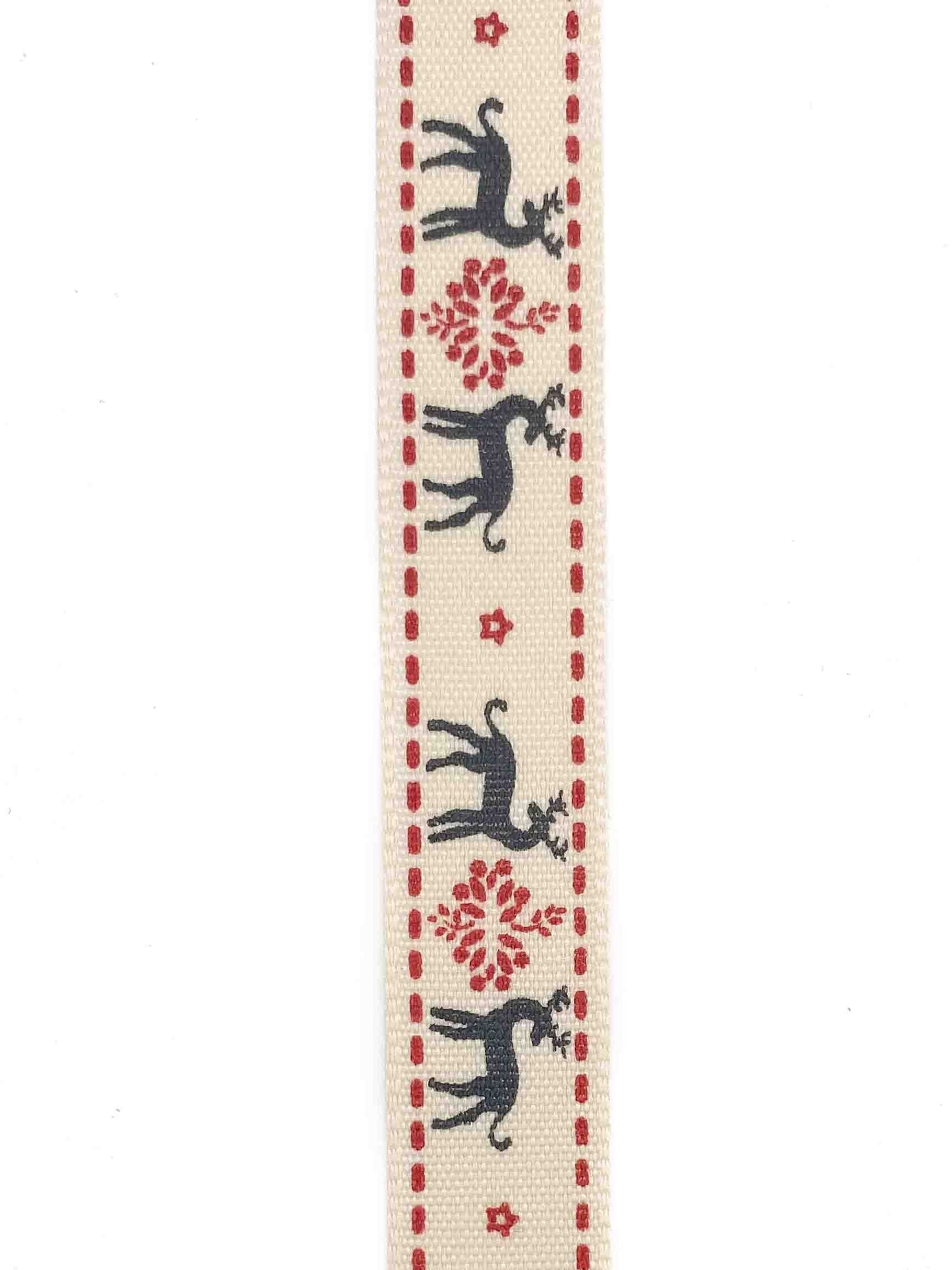 Grey Reindeer Ribbon - 15mm