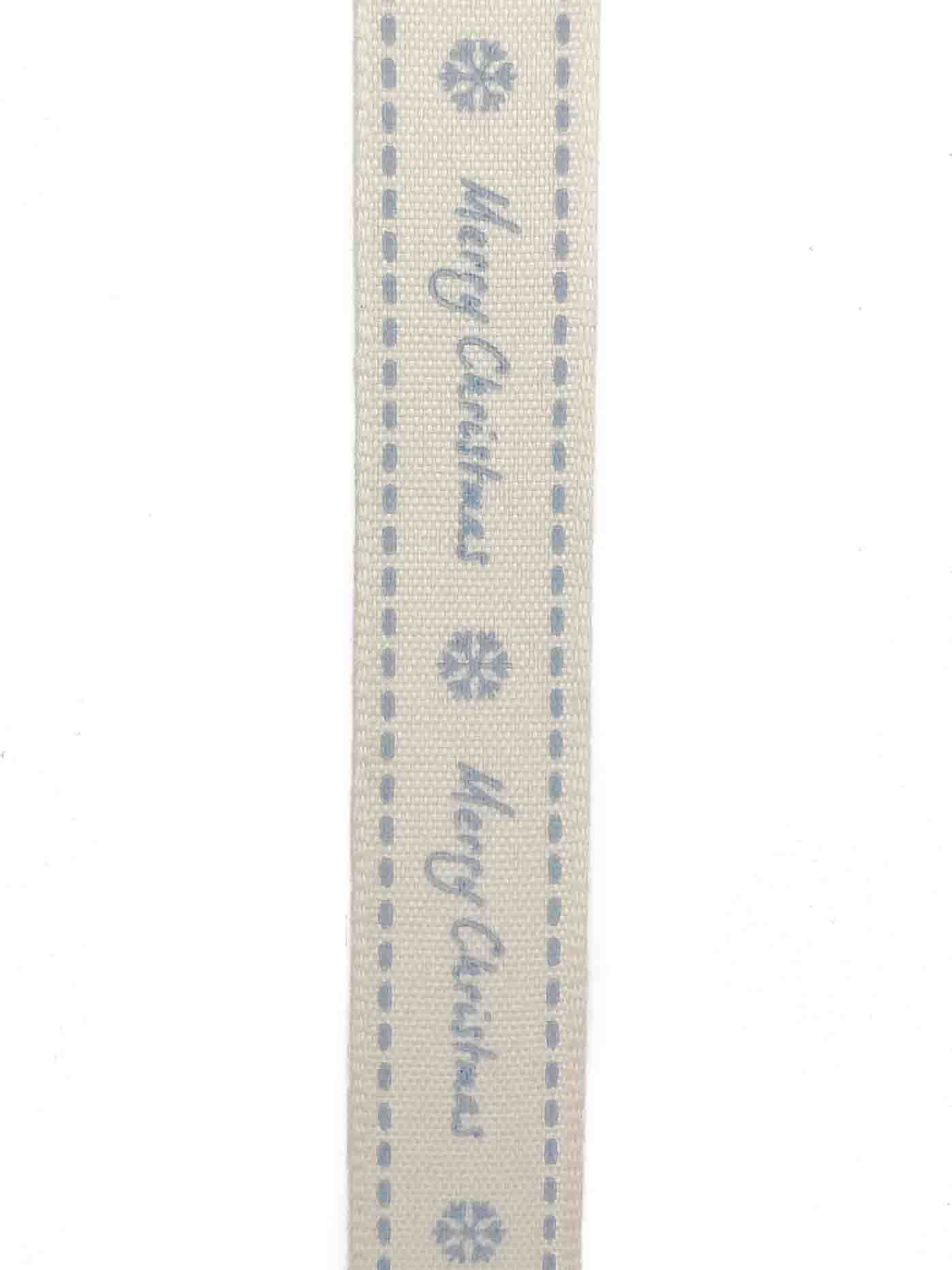 Blue Merry Christmas Ribbon - 15mm