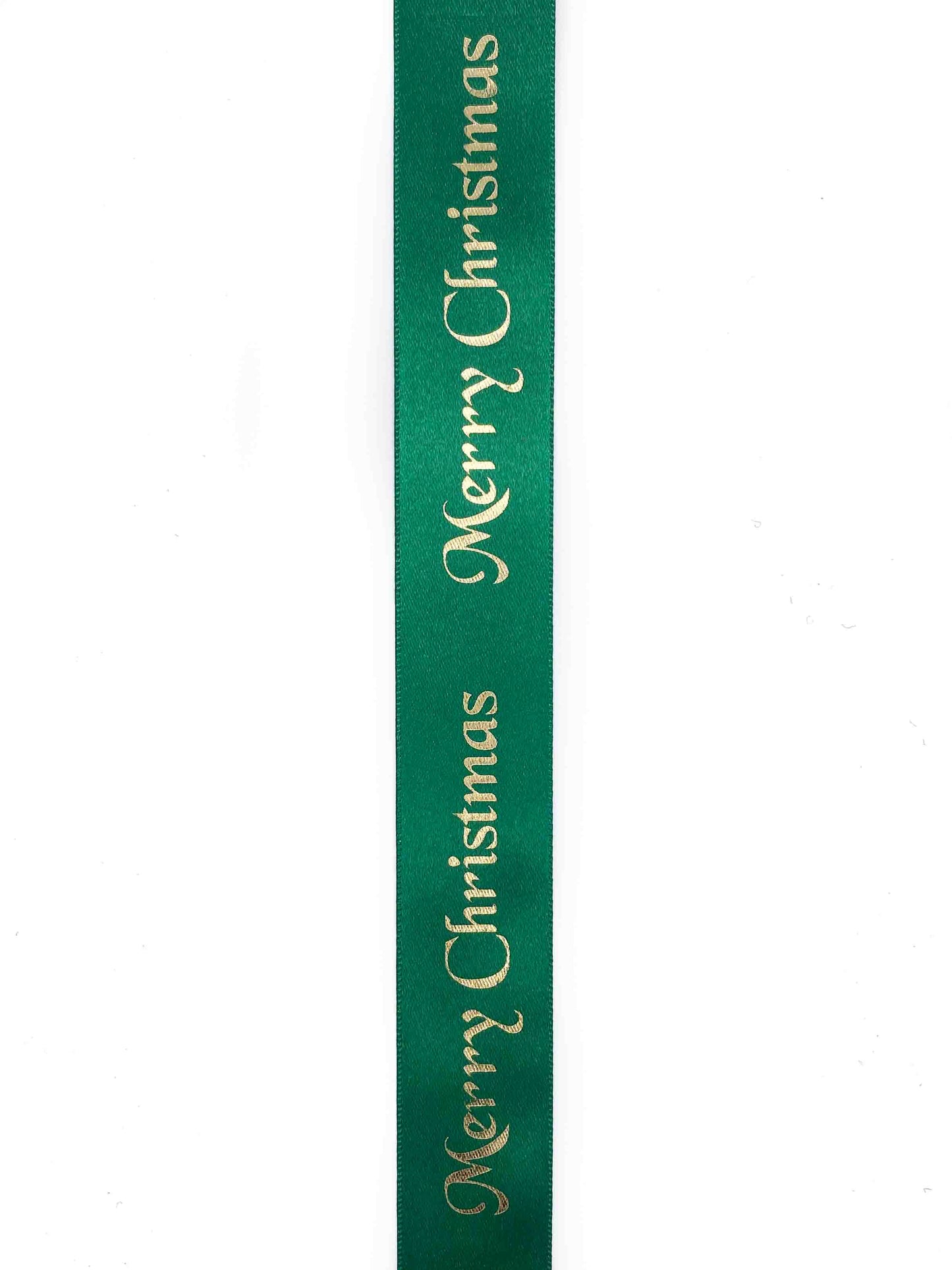 Green/ Gold Merry Christmas Ribbon - 25mm