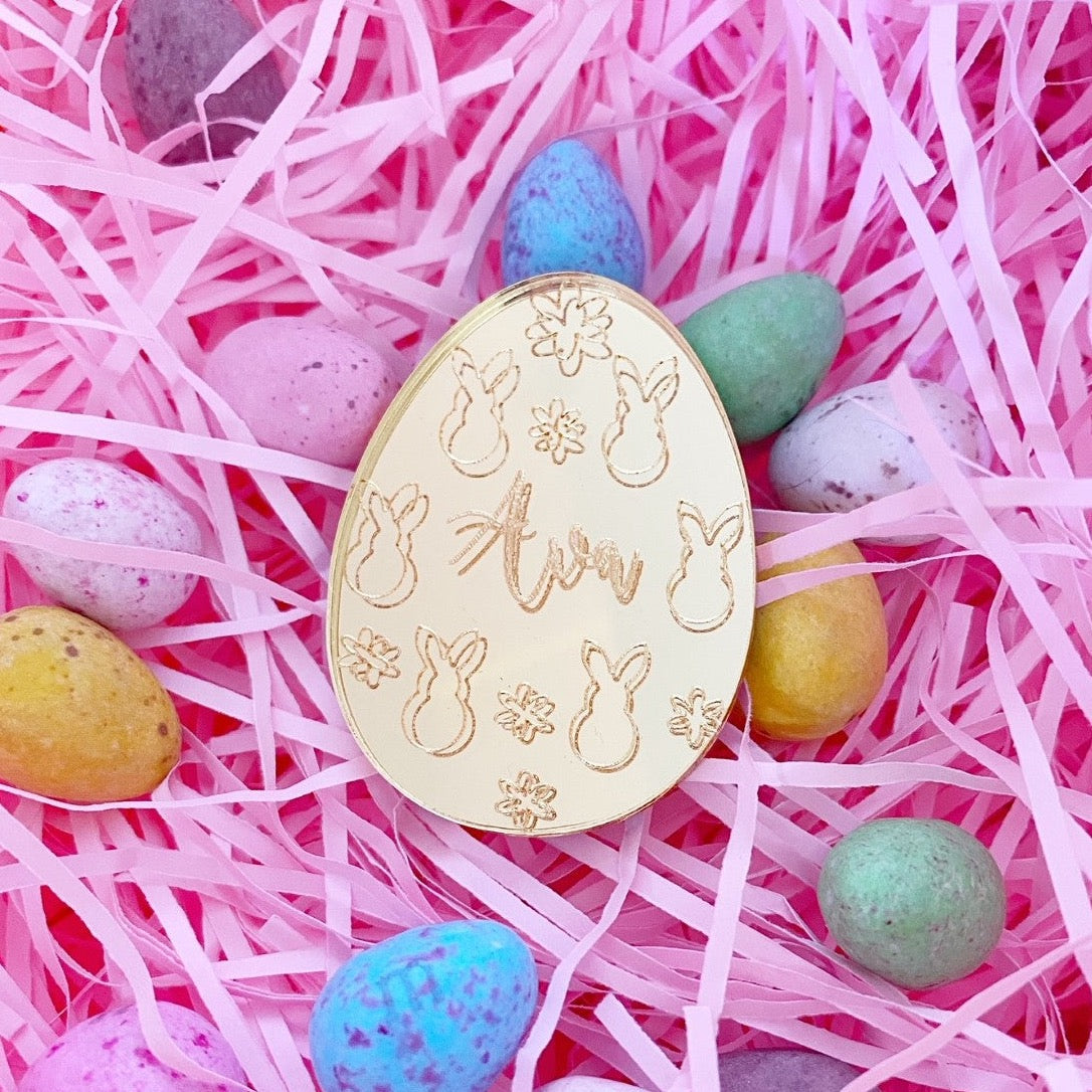 Personalised Bunnies & Flowers Disc