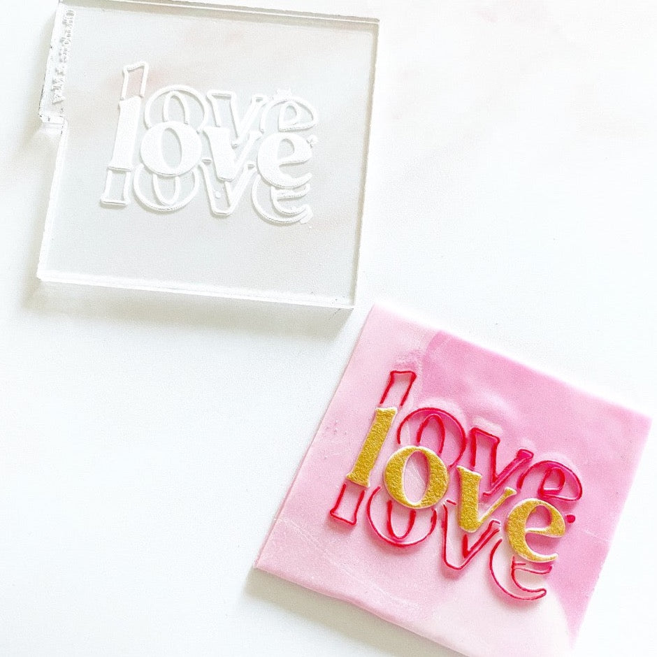 Valentines Reverse Embosser - Triple Love