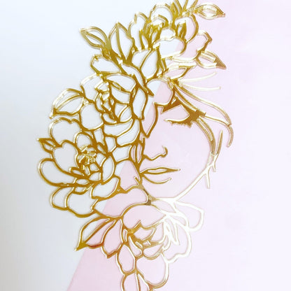 Floral Female Face Cake Charm