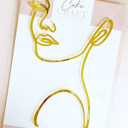 Silhouette Female Face Cake Charm