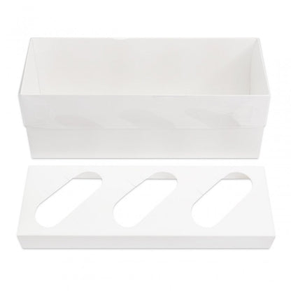 3 Hole Cupcake Box With Full Clear Lid - Pack Of 2