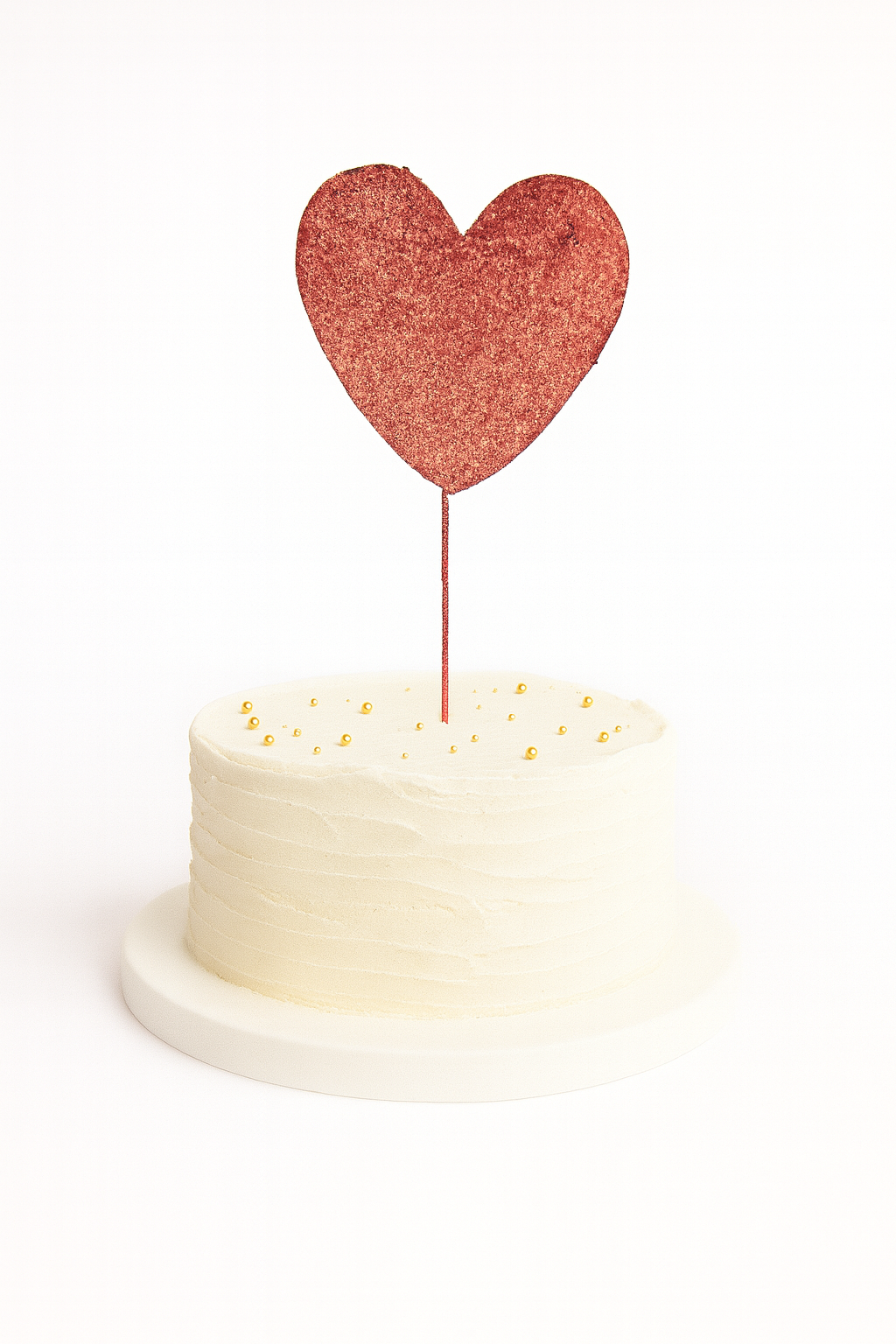 Red Glitter Pick: Heart