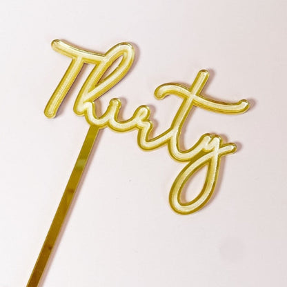 Engraved Age Cake Topper