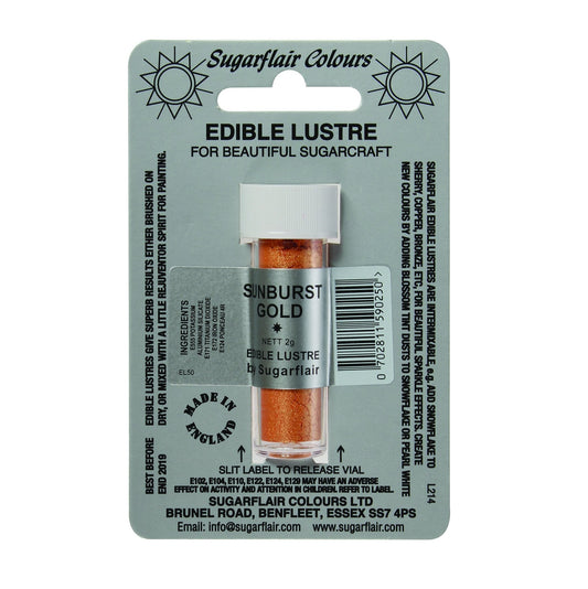 Sugarflair Edible Lustre Colour - Sunburst Gold