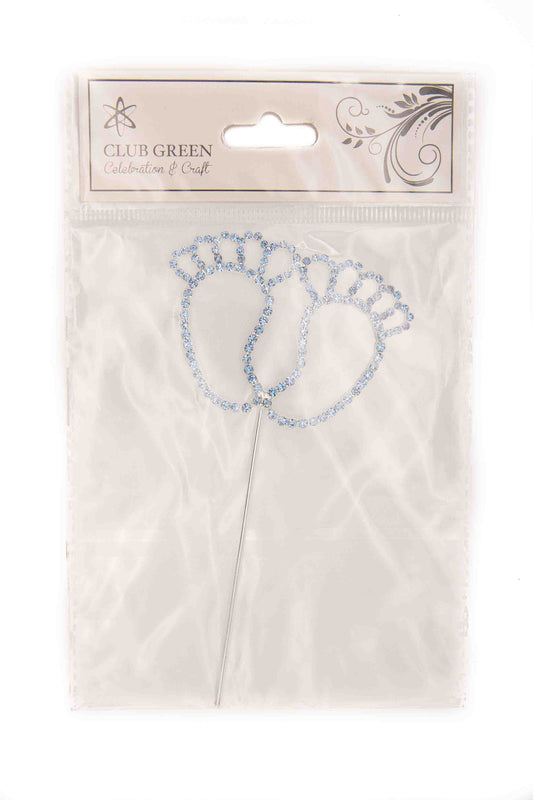 Blue Diamante Baby Feet