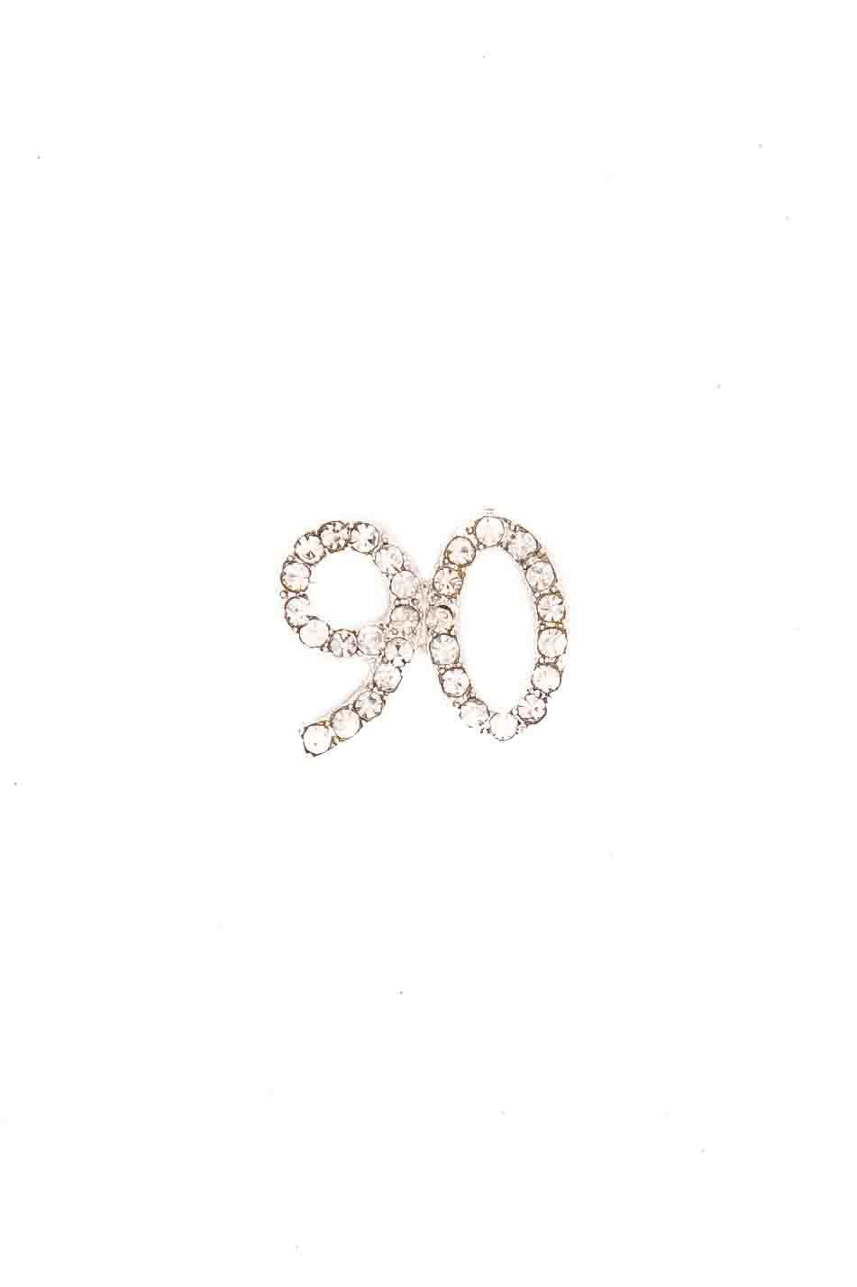 Small Diamanté 90 on Silver