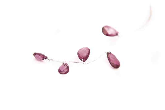 Puple Cake Gems on Silver Stems