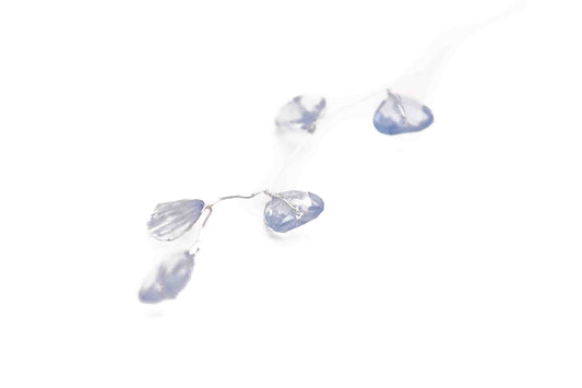 Blue Heart Shaped Gems on Silver Stems