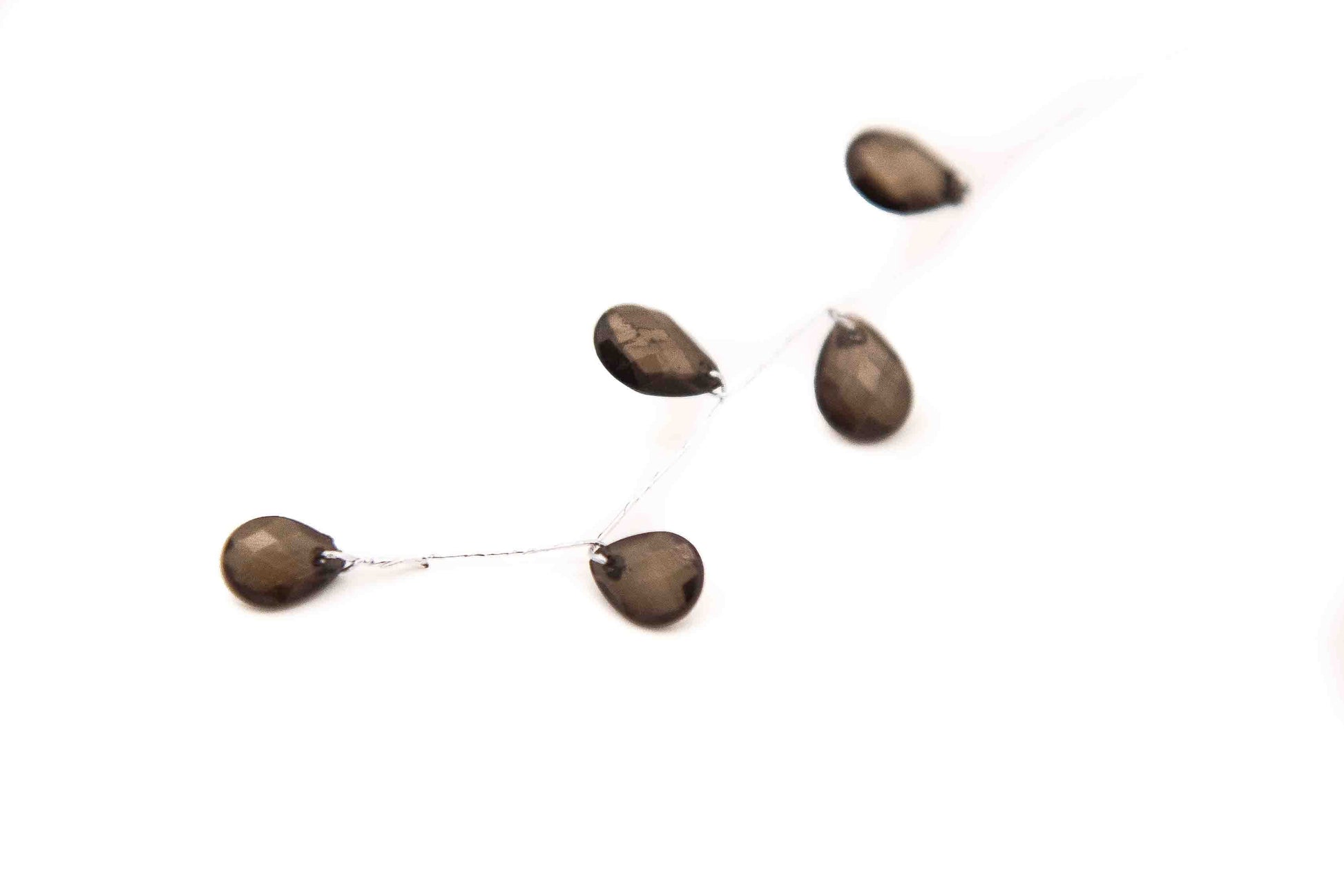 Black Cake Gems on Silver Stems