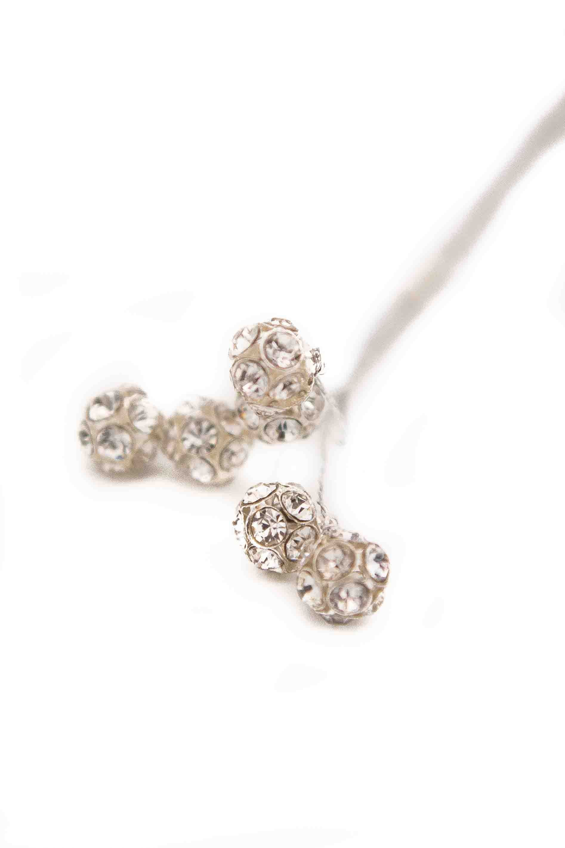 Diamante Balls on Silver Stems