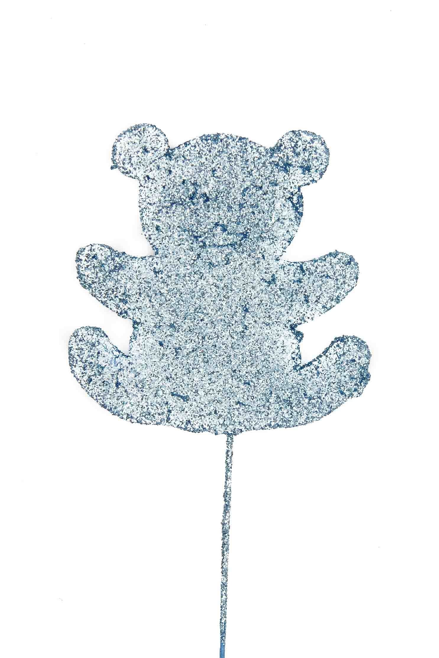 Blue Glitter Pick: Teddy Bear