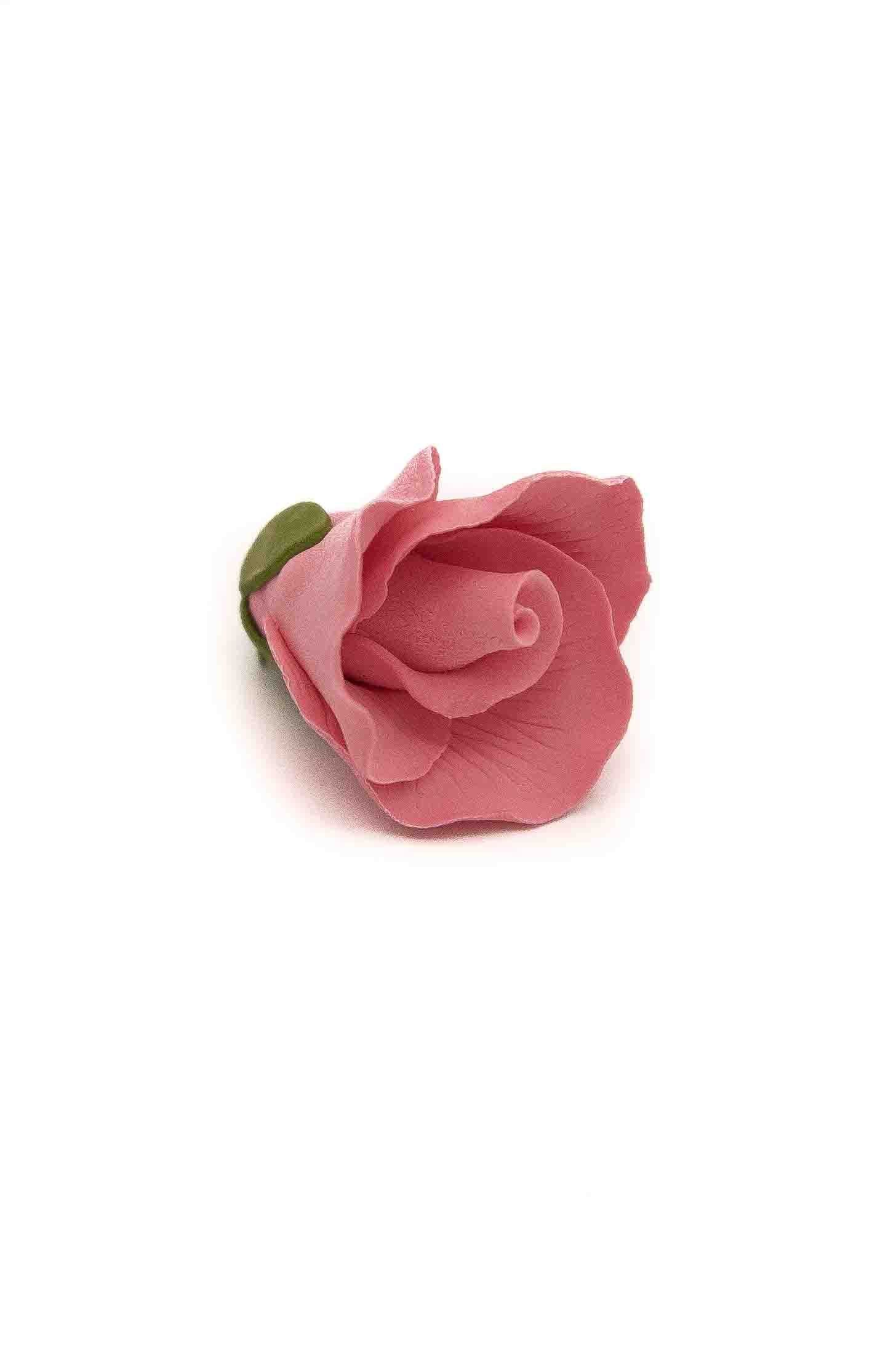 Small Pink Rose with Calyx