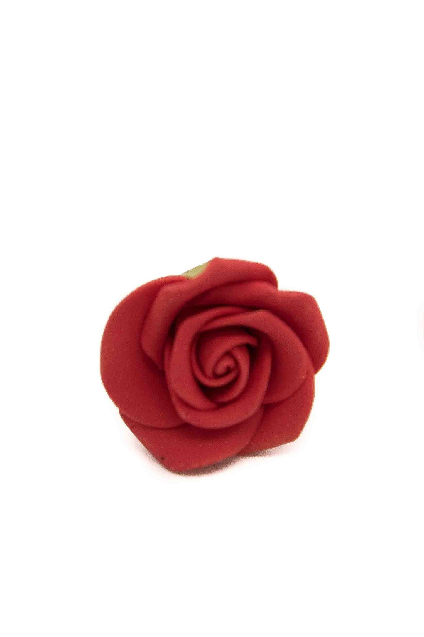 Medium Red Rose with Calyx and Wire
