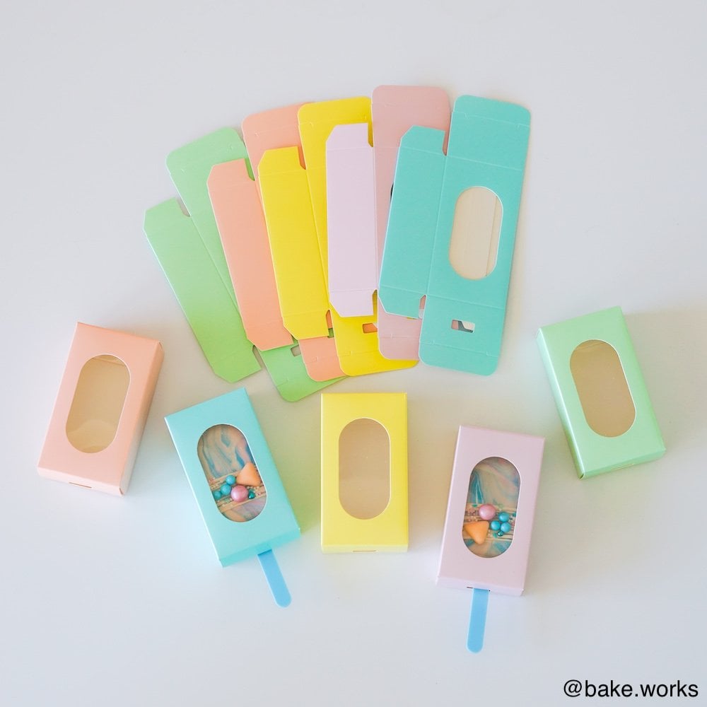 Pastel Yellow Cakesicle Box - Pack of 10