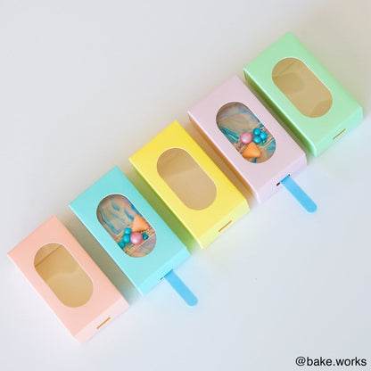 Pastel Pink Cakesicle Box - Pack of 10