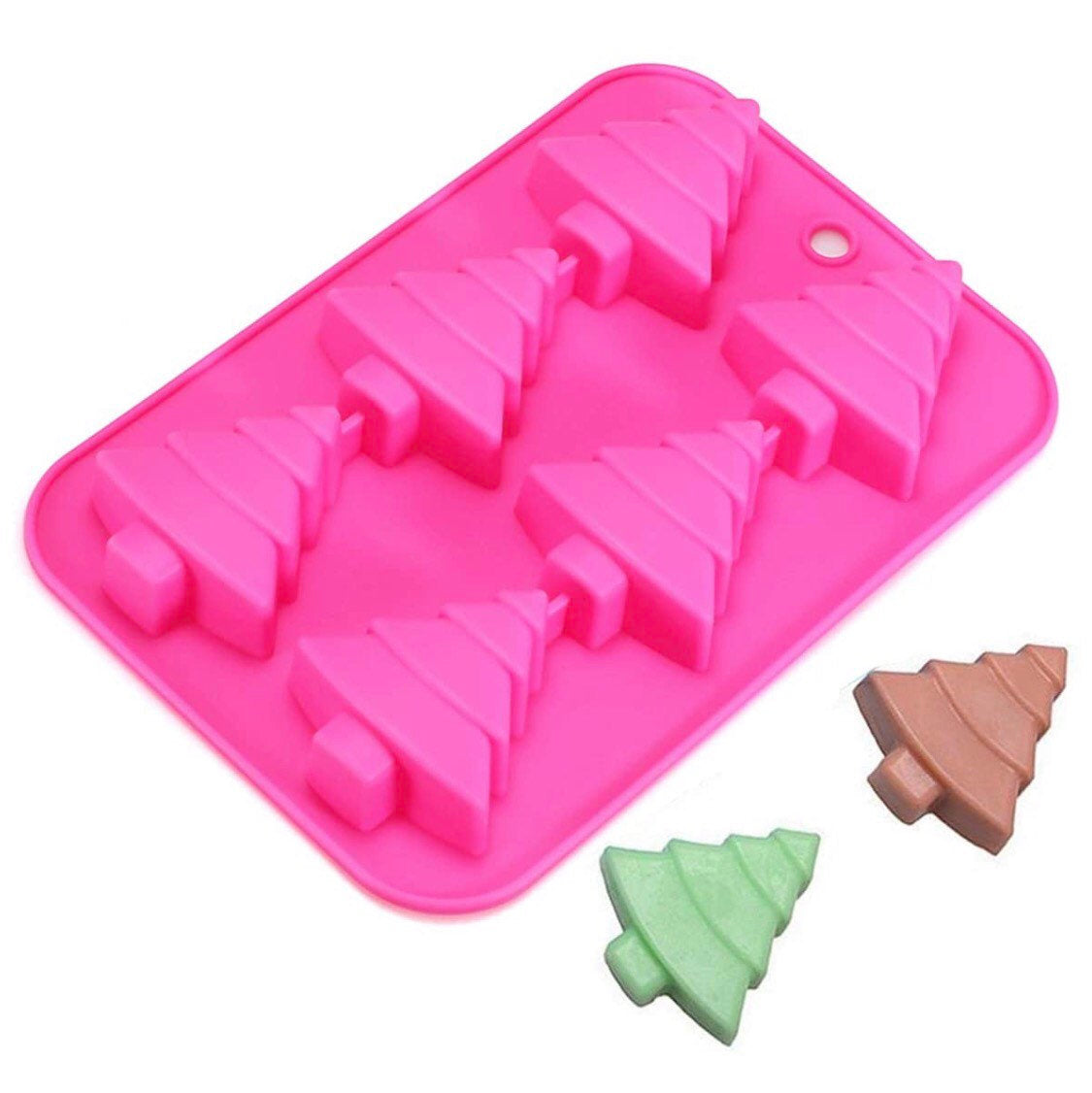 Christmas Tree Silicone Mould, 6 cavity