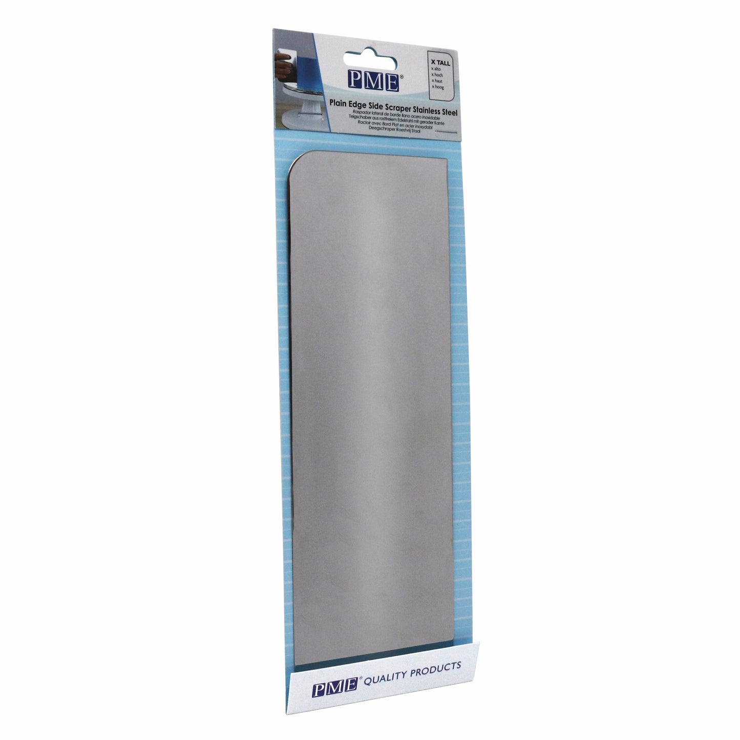PME - Plain Stainless Steel Side Scraper - Extra Tall