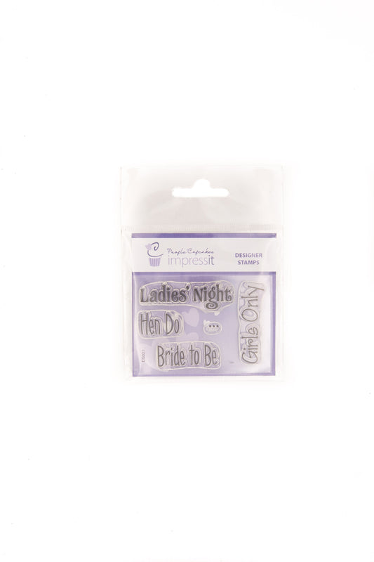 Purple Cupcakes Impressit Designer Stamps - Hen Night