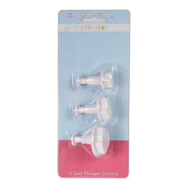 Cake Star 3 Plunger Cutters - Leaf