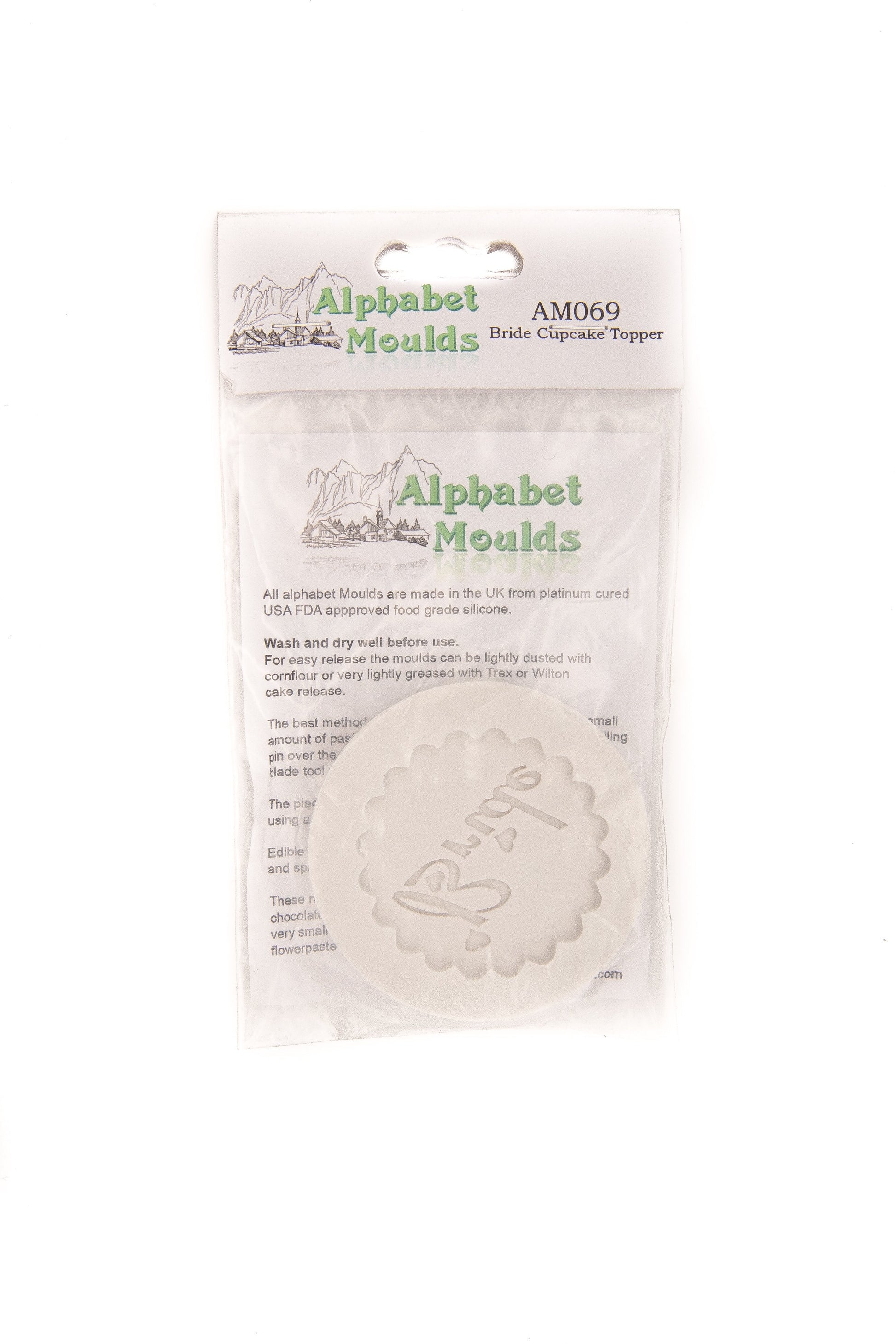 Alphabet Moulds - Bride Cupcake Topper