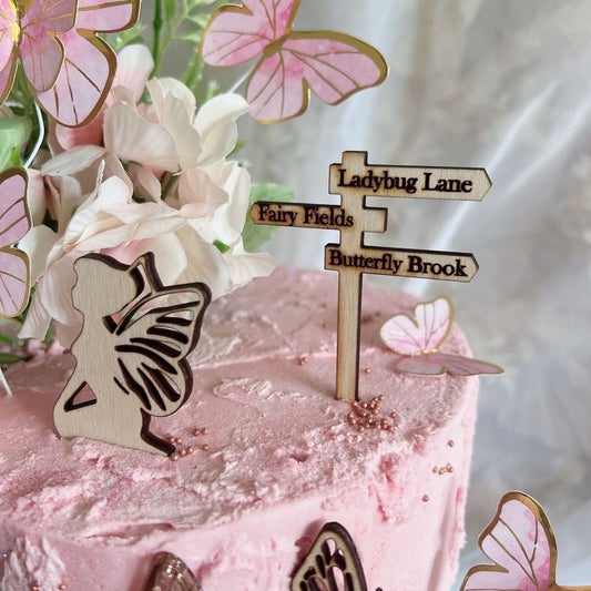 Wooden Fairy Direction Sign