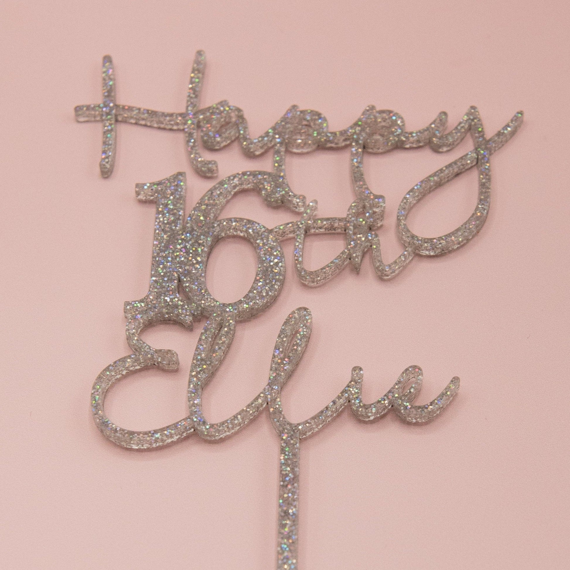 Acrylic Cake Topper - Happy Personalised Age Topper