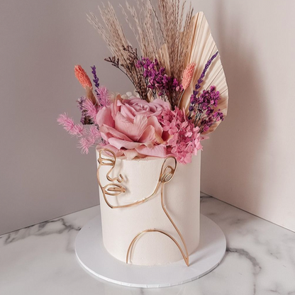Silhouette Female Face Cake Charm