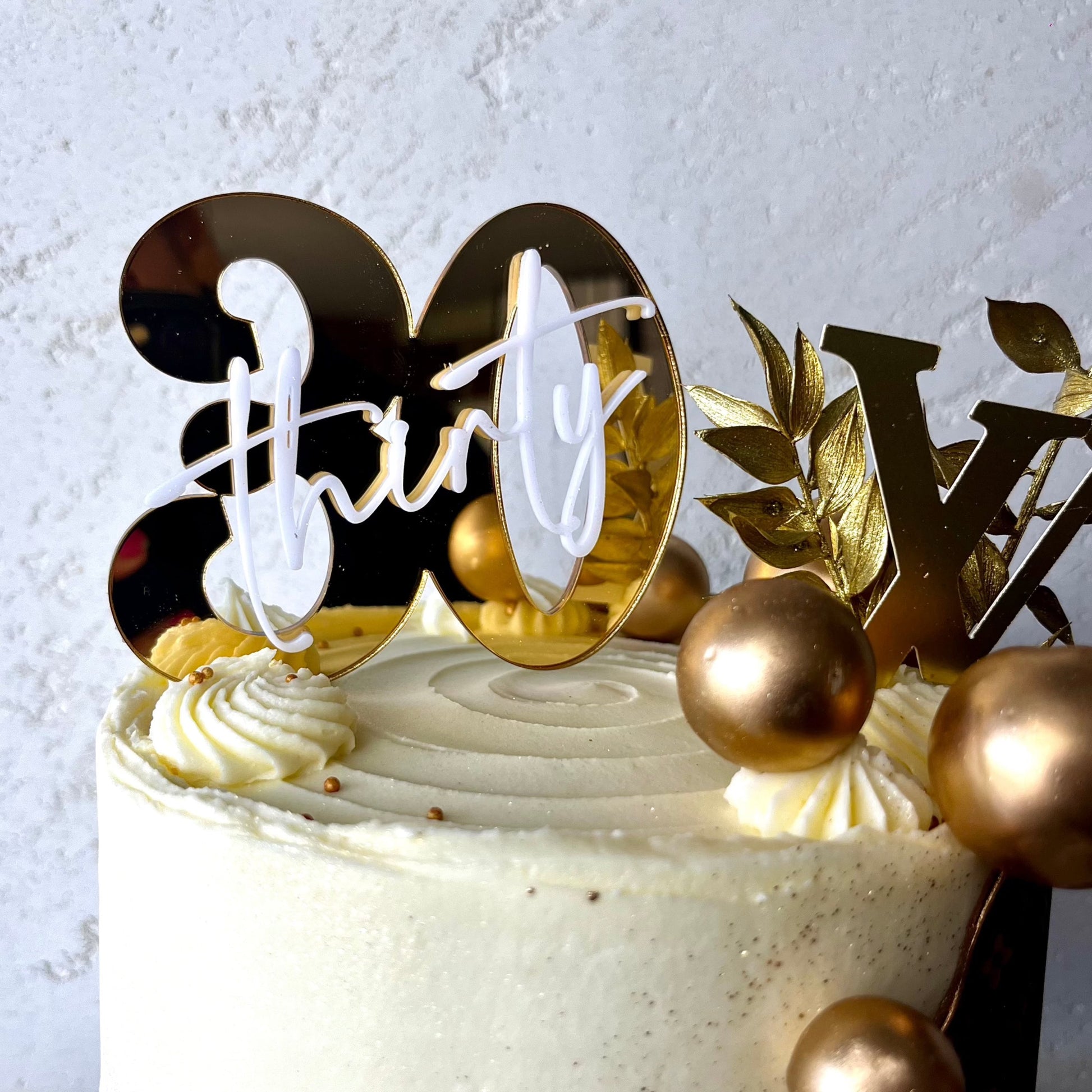 Double Layer Number & Text Topper
