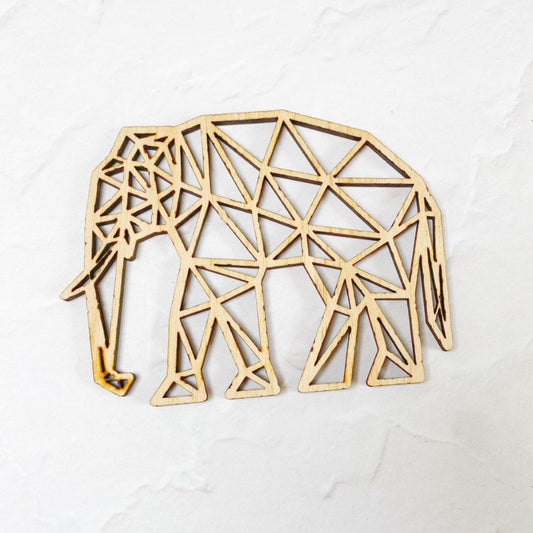 Wooden Elephant Charm