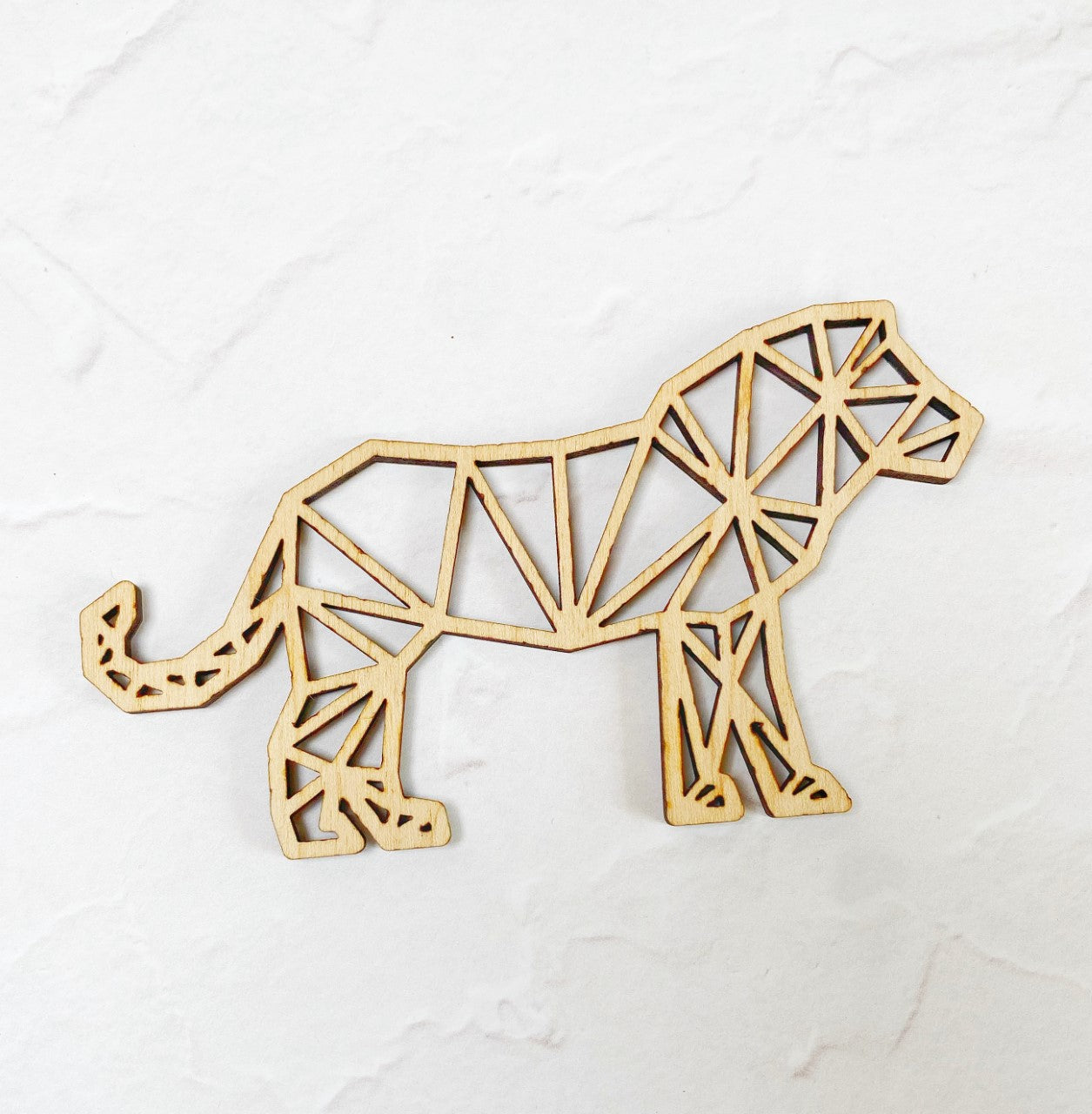 Wooden Lion Charm