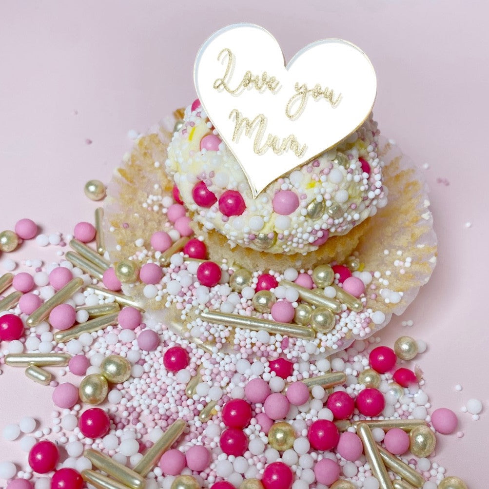Acrylic 'Love you Mum' Heart Disc