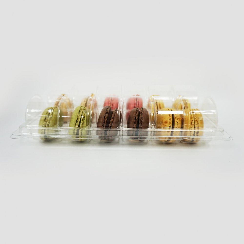 Clear Macaron Clamshell Box - Holds 10