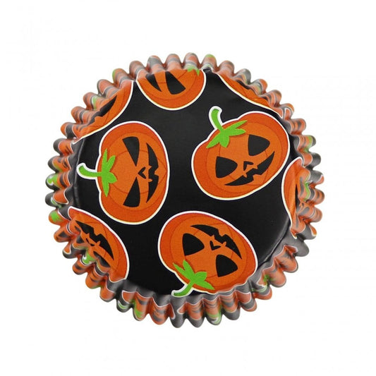 Petrifying Pumpkin Foil Lined Cupcake Cases x 30