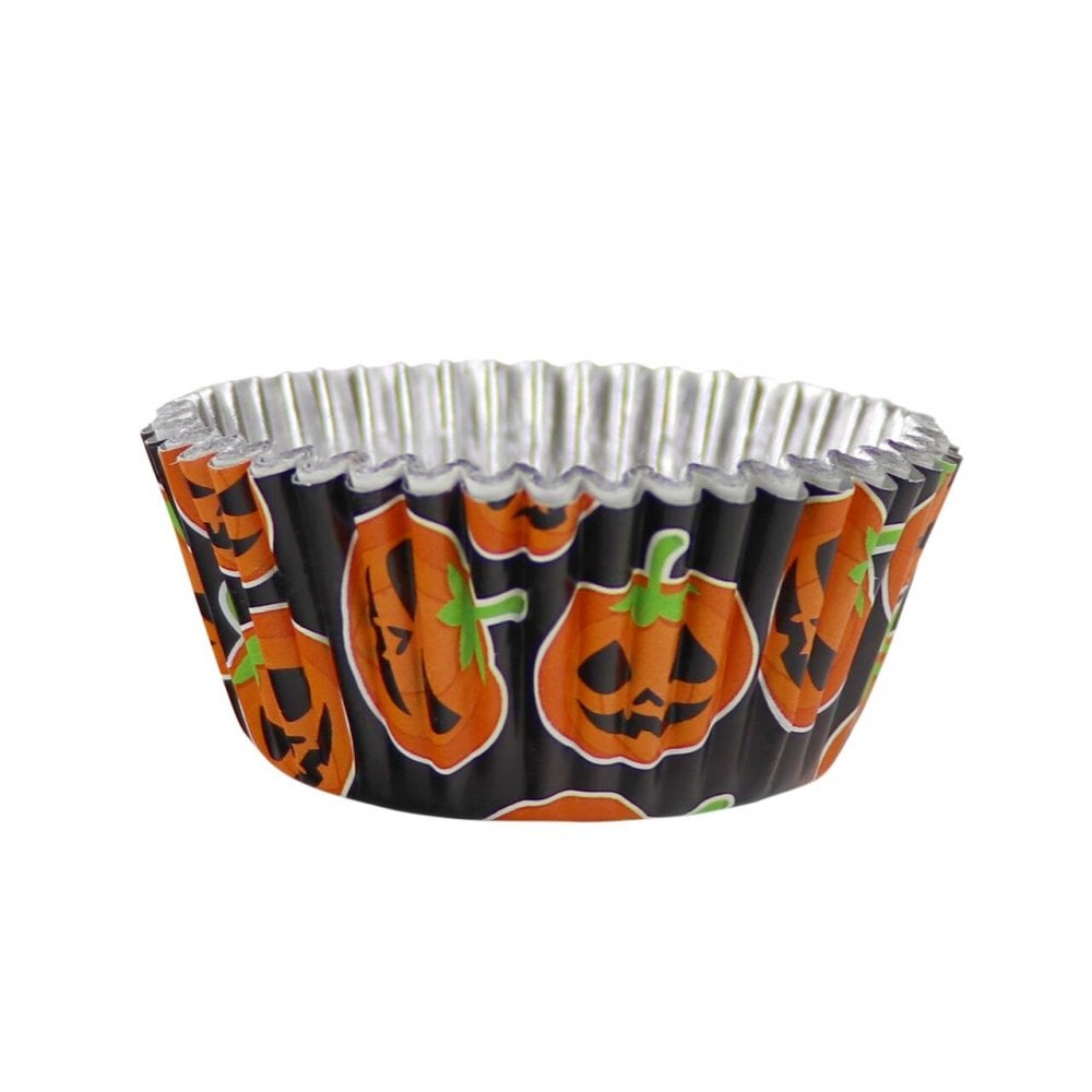 Petrifying Pumpkin Foil Lined Cupcake Cases x 30