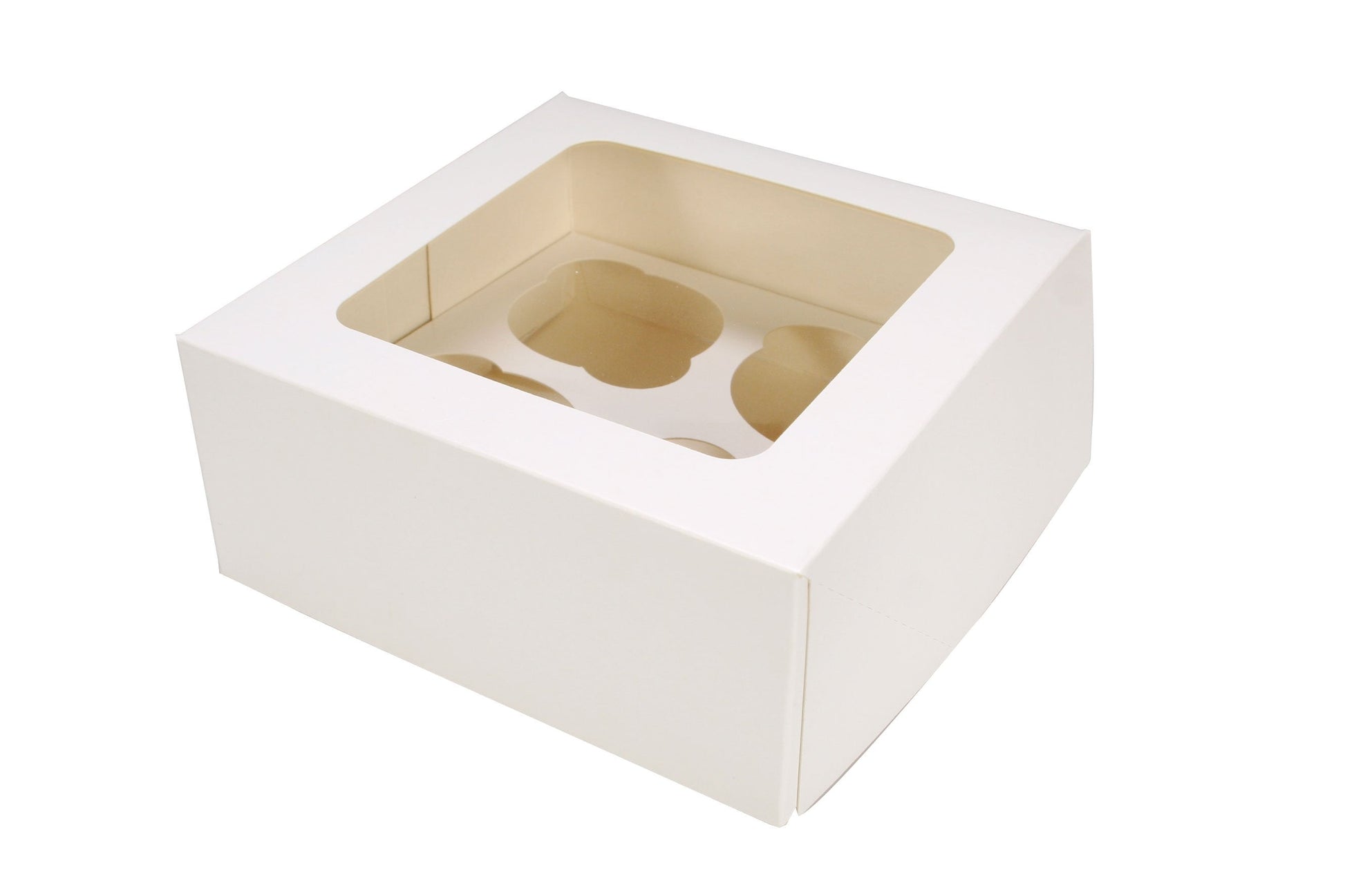 Cupcake/ Muffin Box with Window, Holds 4