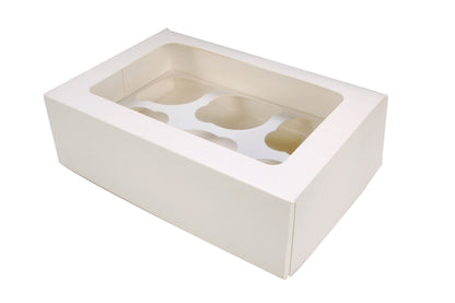 Cupcake/ Muffin Box with Window, Holds 6