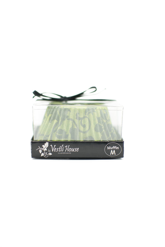 Vestli House - Dark Green Floral - M - Pack of 20