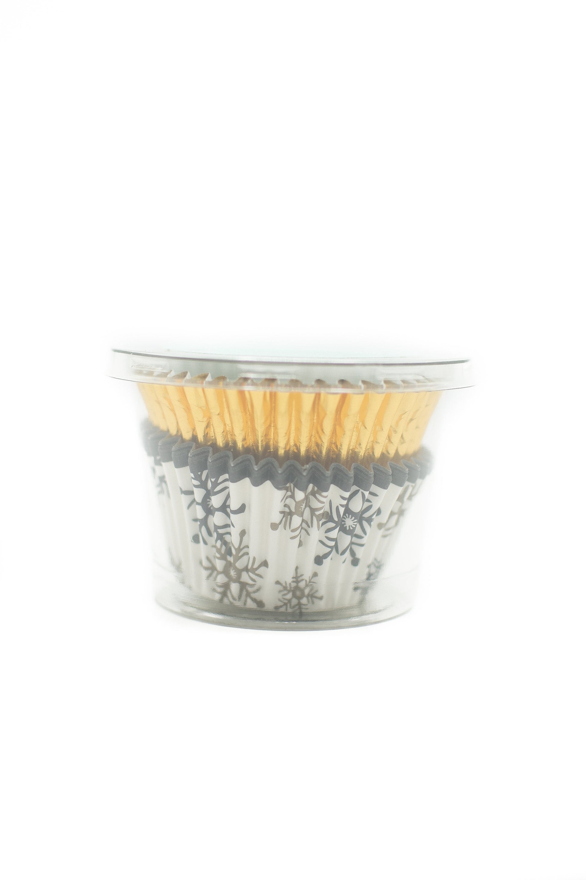 Doric Cupcake Cases - Snowflake and Gold Foil Designs - 36 per pack