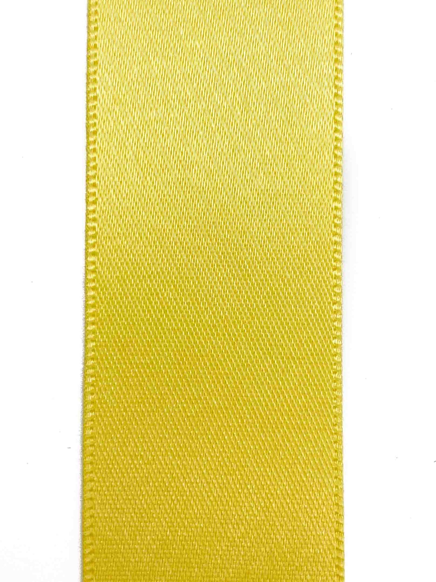 Yellow Double Sided Satin Ribbon - 25mm