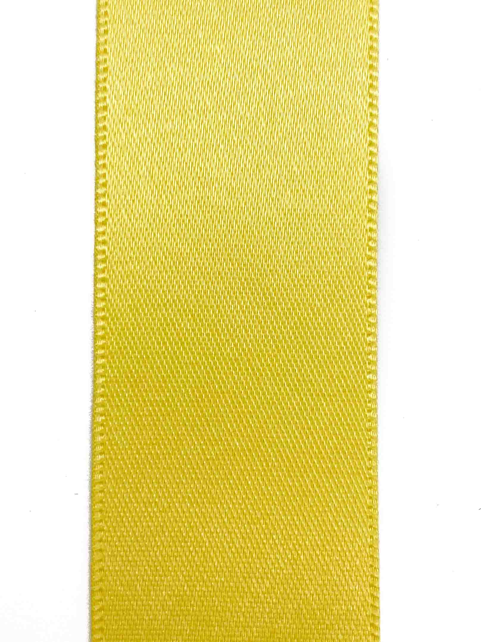Yellow Double Sided Satin Ribbon - 25mm