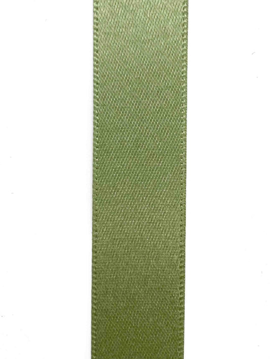 Khaki Double Sided Satin Ribbon - 15mm